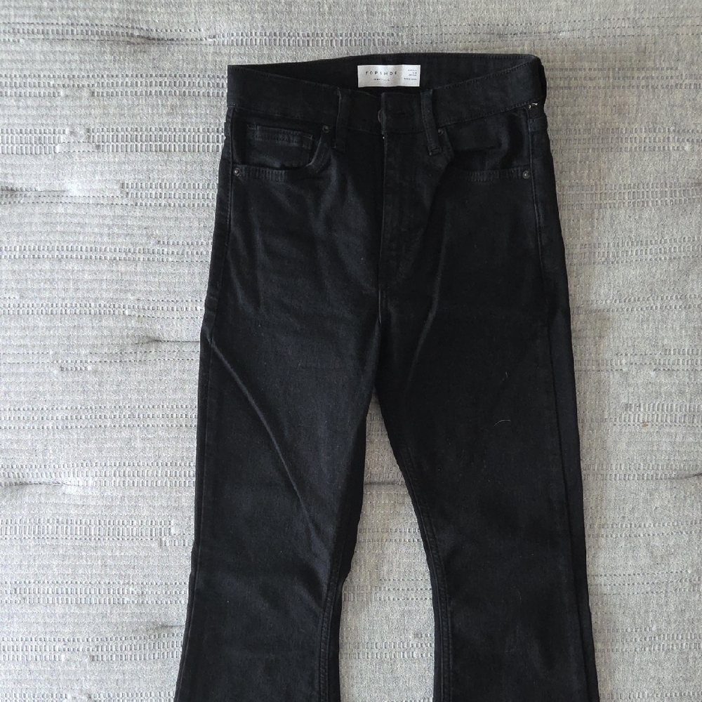 Topshop Black Flare Jeans